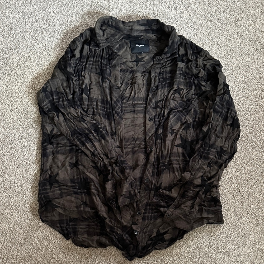 Rails Black and Brown Plaid Shirt